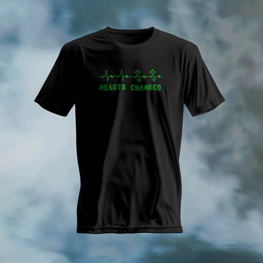 Hearts Changed Neon T-Shirt – Christian Faith Tee