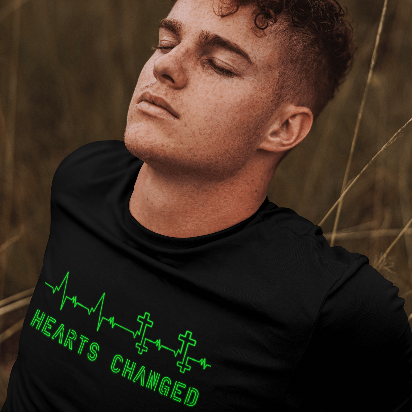 Hearts Changed Neon T-Shirt – Christian Faith Tee