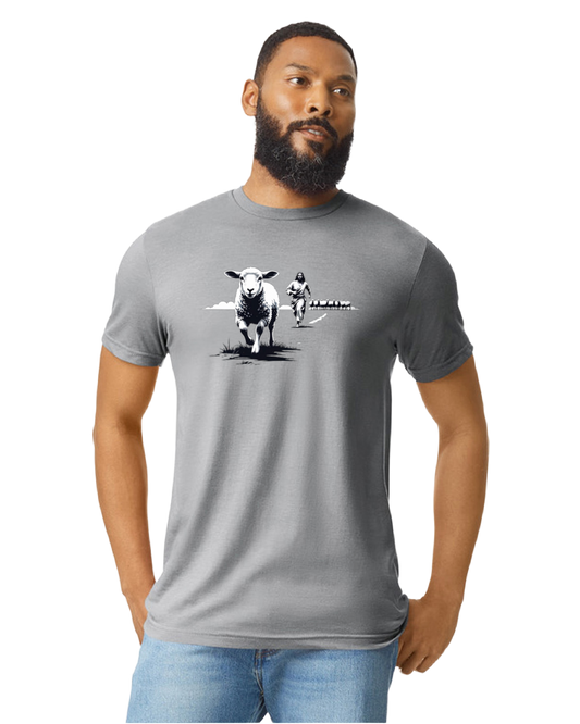 Luke 15:3–7 "He Leaves the 99" Adult T-Shirt