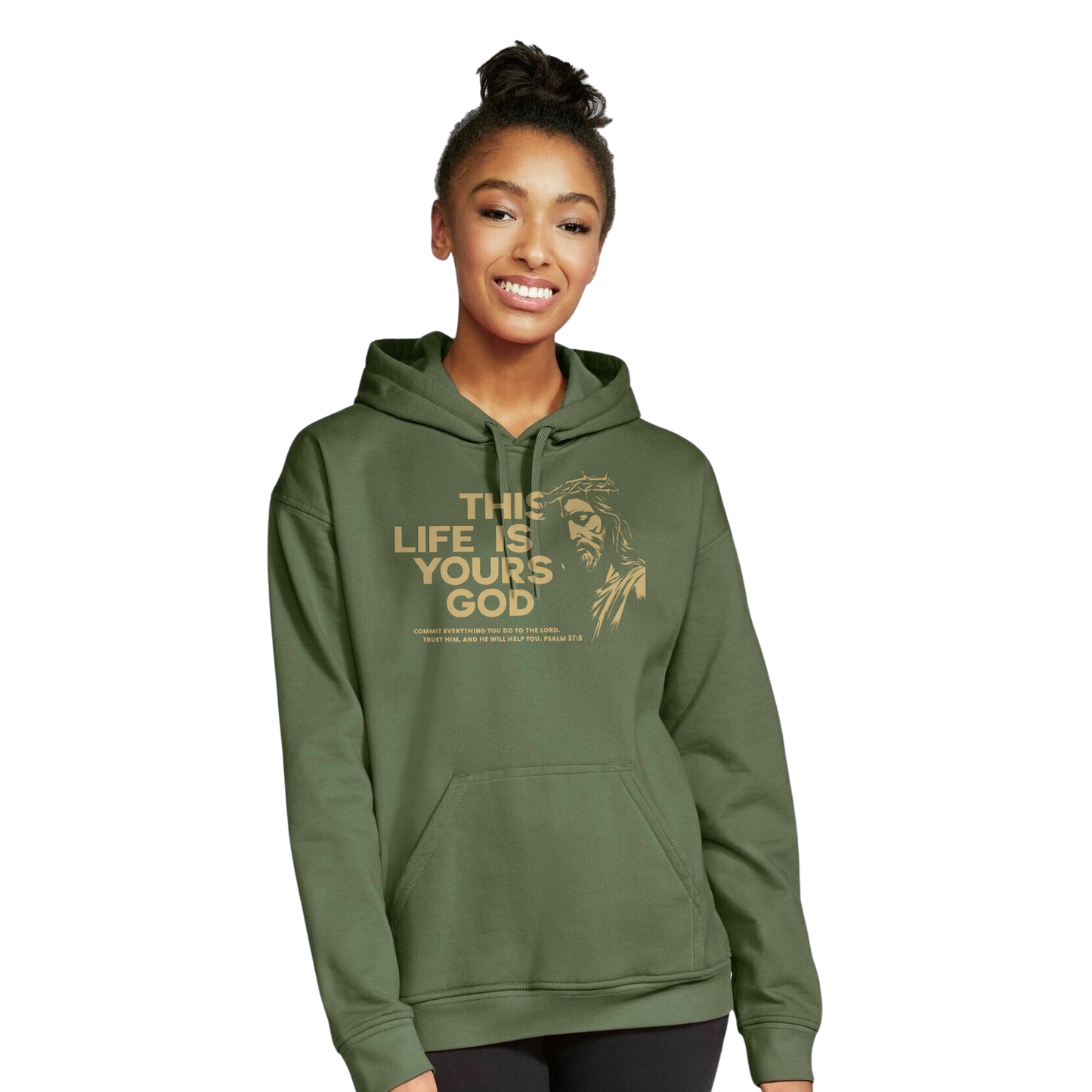 “This Life Is Yours, God” Hoodie – Psalm 37:5 Christian Sweatshirt | Faith Apparel