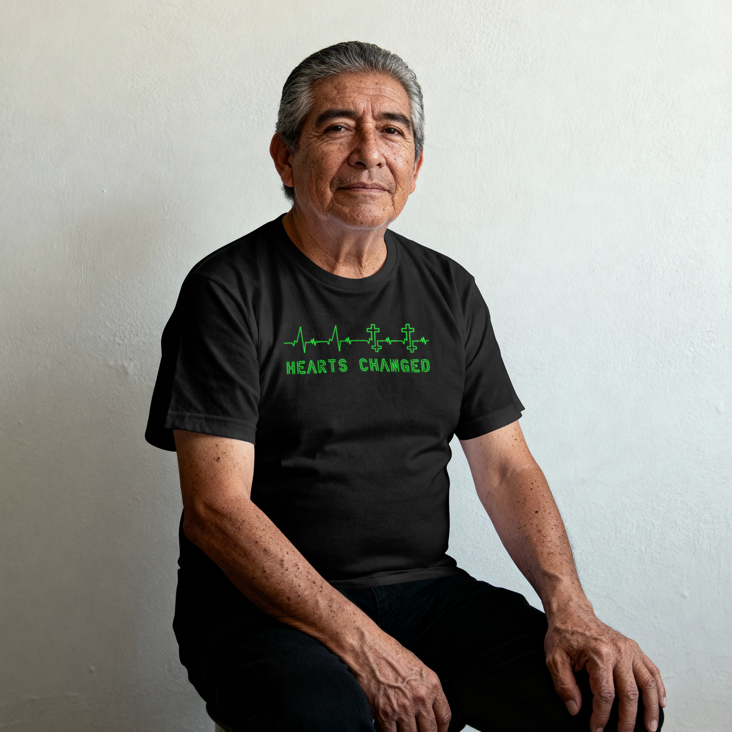 Hearts Changed Neon T-Shirt – Christian Faith Tee