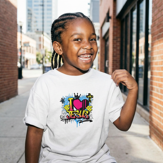 I Love Jesus Kids T-Shirt – Christian Youth Tee