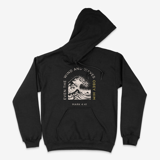 Mark 4:41 "Obey Him" Adult Hoodie