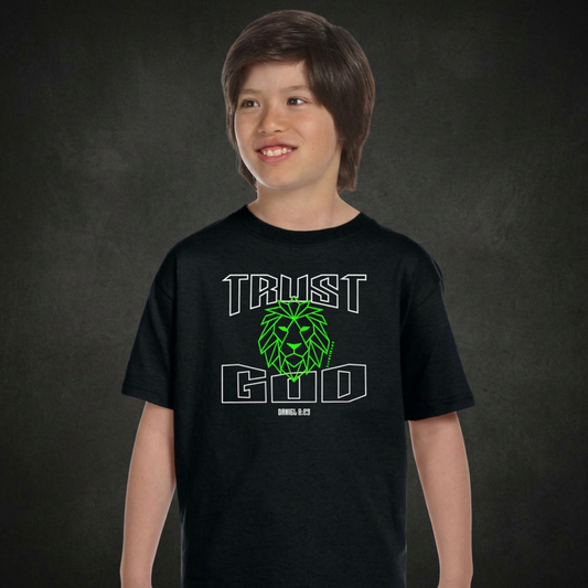 Trust God Youth T-Shirt – Daniel 6:23 Christian Kids Tee